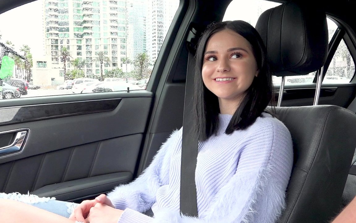 Stunning brunette teen Violet Rain is getting impaled from behind - Badwap